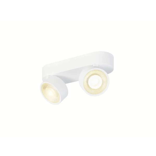 SLV 1010269 Kalu 2.0, Runder LED-Wand & Deckenspot Flach 2-flammig, DIM, 19W, 3K, in weiß