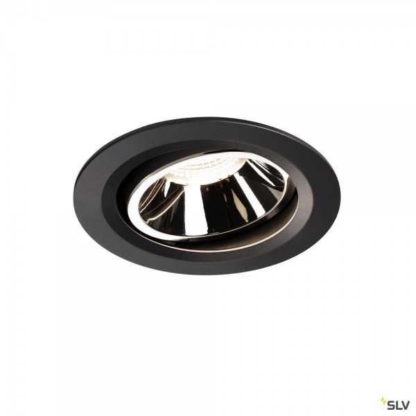 SLV 1003675 Numinos Move L, Deckeneinbauleuchte, schwarz/chrom, LED, 25,41W, 4000K, 2350lm, 20°