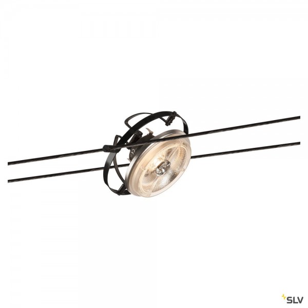 SLV 139110 QRB, Seilsystem, Strahler, schwarz, G53, max.50W