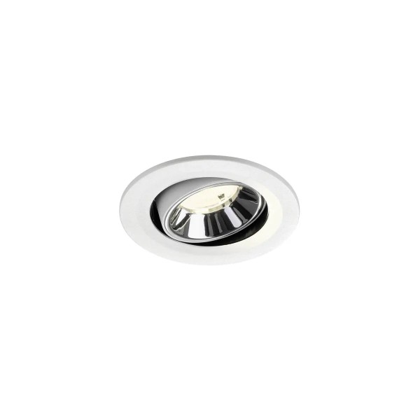 SLV 1009540 Numinos Move S, LED-Einbaustrahler, 6.7W, 4000K, 1050lm, 55°, in weiß/chrom