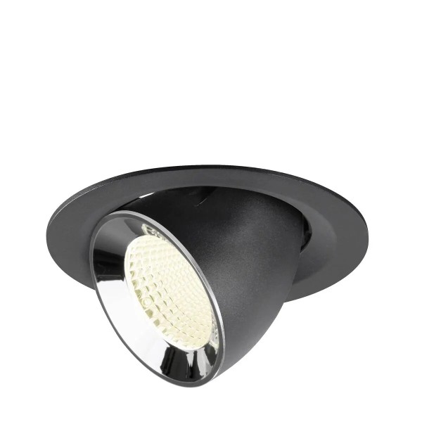 SLV 1009582 Numinos Gimble M, LED-Einbauleuchte, 12W, 4000K, 1900lm, 40°, in schwarz/chrom