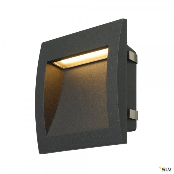 SLV 233615 Downunder Out L, Wandeinbauleuchte, anthrazit, IP55, LED, 3,3W, 3000K, 85lm