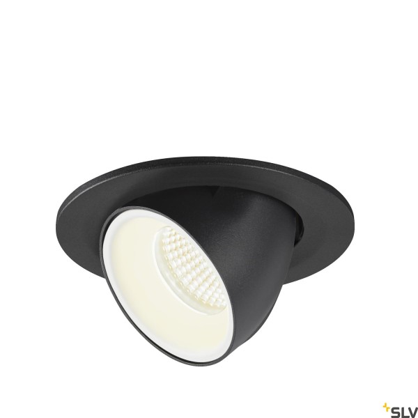 SLV 1005904 Numinos Gimble S, Deckeneinbauleuchte, schwarz/weiß, LED, 8,6W, 4000K, 790lm, 20°