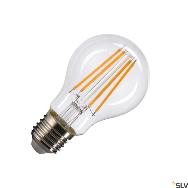 SLV 1005303 Leuchtmittel, transparent, dimmbar, E27, LED, 7,5W, 2700K, 800lm, 320°