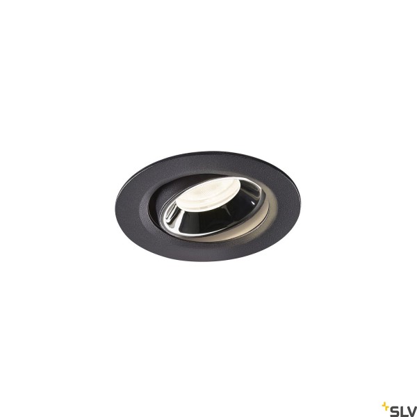 SLV 1005597 Numinos Move XS, Deckeneinbauleuchte, schwarz/chrom, LED, 7W, 4000K, 740lm, 55°