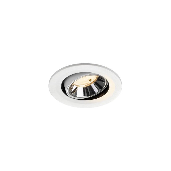SLV 1009504 Numinos Move S, LED-Einbaustrahler, 6.7W, 2700K, 1000lm, 55°, in weiß/chrom