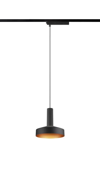 SLV 1010288 Lalu Set Terta 14, 1-Phasen LED-Hängelampe Flach Rund, DIM, 9.5W, 27/3K, schwarz/bronze