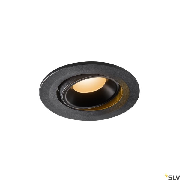 SLV 1005319 Numinos Move S, Deckeneinbauleuchte, schwarz, LED, 8,6W, 2700K, 670lm, 20°