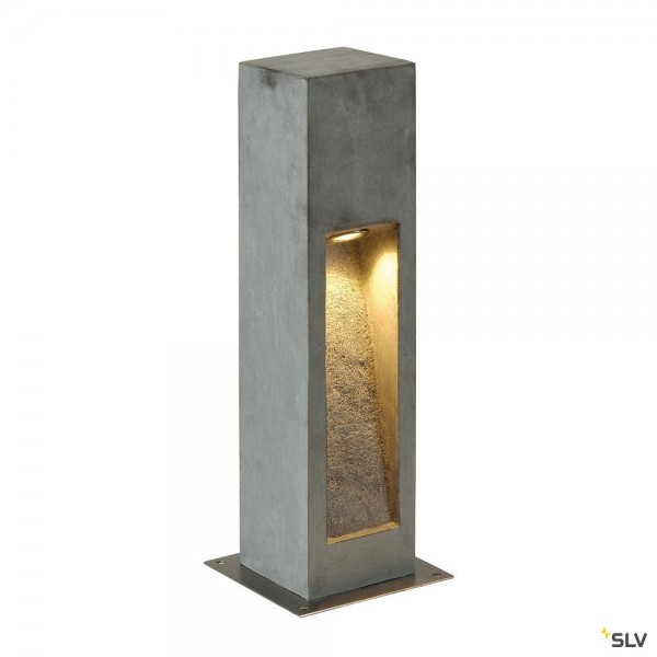 SLV 231370 Arrock Stone, Wegeleuchte, Edelstahl/Basalt, steingrau, IP44, LED, 9W, 3000K, 330lm