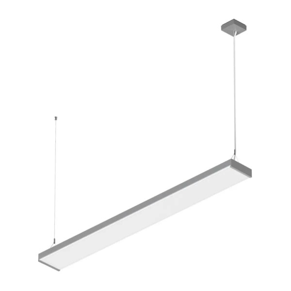 SLV 1011579 Worklight P Line 1500, Büro LED-Hängeleuchte DALI, silber, 33-62W, 3/4K, bis 148 lm/W