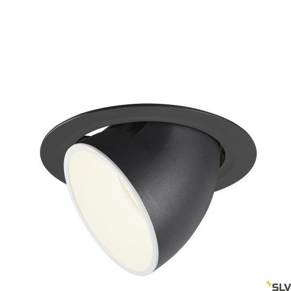 SLV 1006066 Numinos Gimble XL, Deckeneinbauleuchte, schwarz/weiß, LED, 37,4W, 4000K, 3800lm, 20°