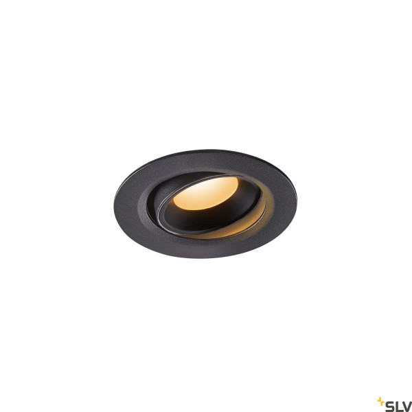 SLV 1005559 Numinos Move XS, Deckeneinbauleuchte, schwarz, LED, 7W, 2700K, 640lm, 55°