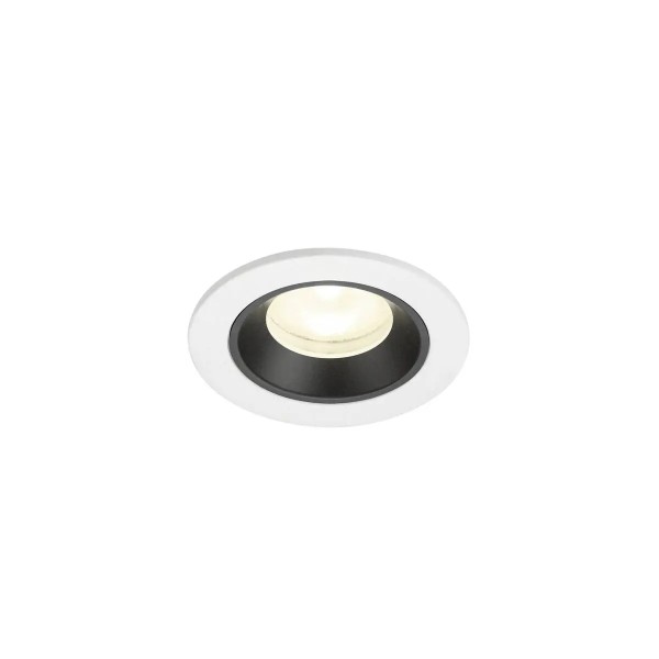 SLV 1009322 Numinos XS, LED-Einbauspot, 6.9W, 4000K, 1000lm, 55°, in weiß/schwarz