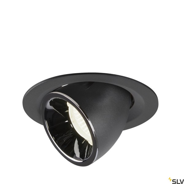 SLV 1005959 Numinos Gimble M, Deckeneinbauleuchte, schwarz/chrom, LED, 17,5W, 4000K, 1660lm, 20°