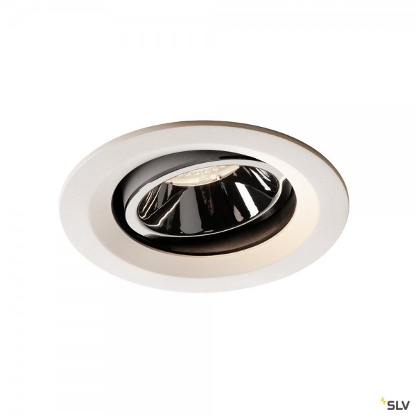 SLV 1003618 Numinos Move M, Deckeneinbauleuchte, weiß/chrom, LED, 17,55W, 4000K, 1660lm, 40°