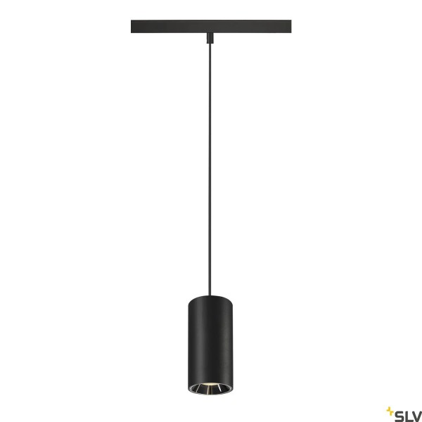 SLV 1006833 Numinos S, 48V Track, Pendelleuchte, schwarz/chrom, Dali, LED, 16W, 3000K, 1050lm, 20°