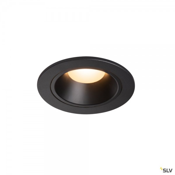 SLV 1003793 Numinos S, Deckeneinbauleuchte, schwarz, LED, 8,6W, 3000K, 690lm, 20°