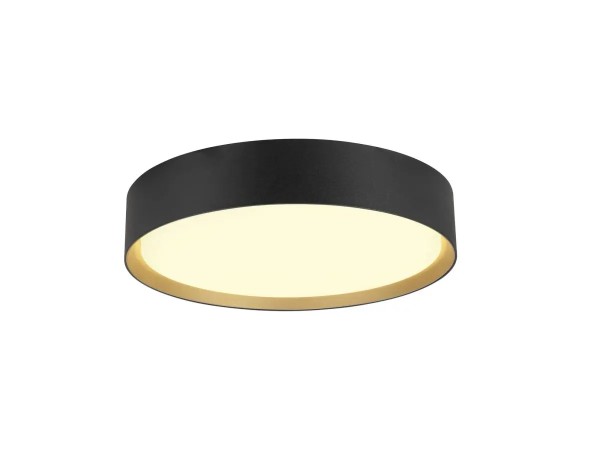 SLV 1008920 Decona 30, LED-Deckenleuchte IP44, DIM, 17W, CCT 3/4K, in schwarz/gold