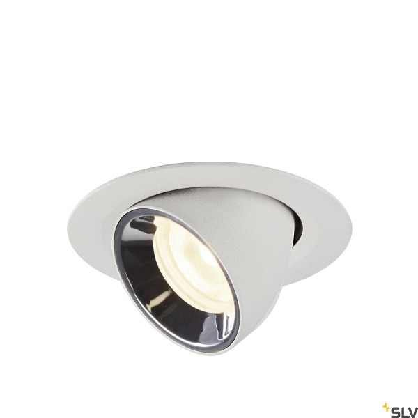 SLV 1005860 Numinos Gimble XS, Deckeneinbauleuchte, weiß/chrom, LED, 7W, 4000K, 750lm, 20°