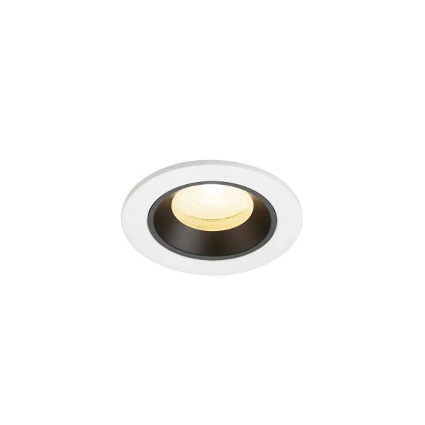 SLV 1009298 Numinos XS, LED-Einbauspot, 6.9W, 3000K, 950lm, 20°, in weiß/schwarz
