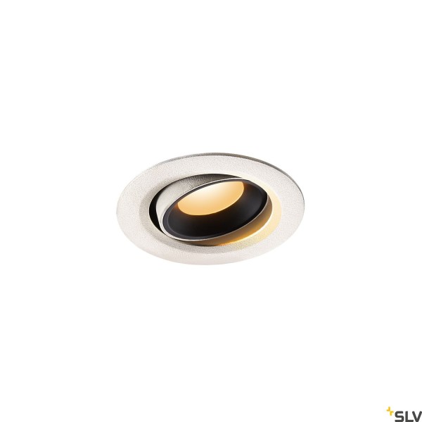 SLV 1005562 Numinos Move XS, Deckeneinbauleuchte, weiß/schwarz, LED, 7W, 2700K, 640lm, 20°