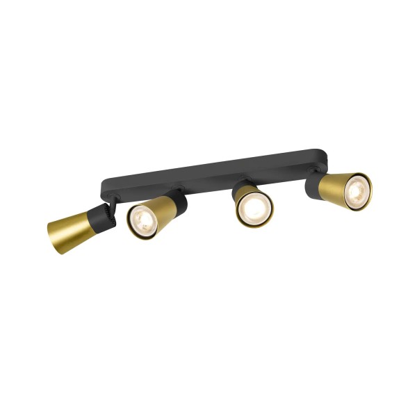 SLV 1008349 Puri 2.0 Cone, Strahler 4-flammig, GU10, in schwarz/gold