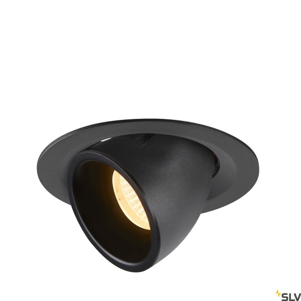 SLV 1005942 Numinos Gimble M, Deckeneinbauleuchte, schwarz, LED, 17,5W, 3000K, 1500lm, 40°