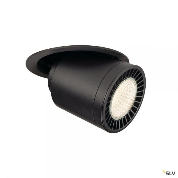 SLV 1003309 Supros Move, Deckeneinbauleuchte, schwarz, LED, 36W, 3000K, 3380lm