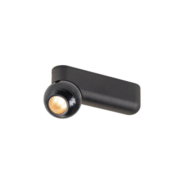 SLV 1010302 Dysko, LED Wand- & Deckenstrahler Rund, dimmbar, 6.7W, 2700K, in Schwarz
