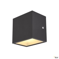 SLV 1002032 Sitra Cube, Wandleuchte, anthrazit, up&down, IP65, LED, 11W, 3000/4000K, 1120lm SLV 1002032 Sitra Cube, Wandleuchte, anthrazit, up&down, IP65, LED, 11W, 3000/4000K, 1120lm