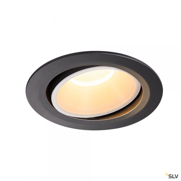 SLV 1003725 Numinos Move XL, Deckeneinbauleuchte, schwarz/weiß, LED, 37,4W, 3000K, 3550lm, 40°