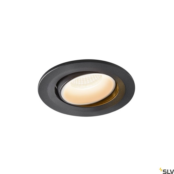 SLV 1005320 Numinos Move S, Deckeneinbauleuchte, schwarz/weiß, LED, 8,6W, 2700K, 720lm, 20°