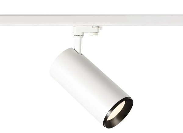 SLV 1005738 Numinos XL, 3-Phasen LED-Strahler, dimmbar, 28W, 4000K, 3900lm, 24°, in weiß/schwarz