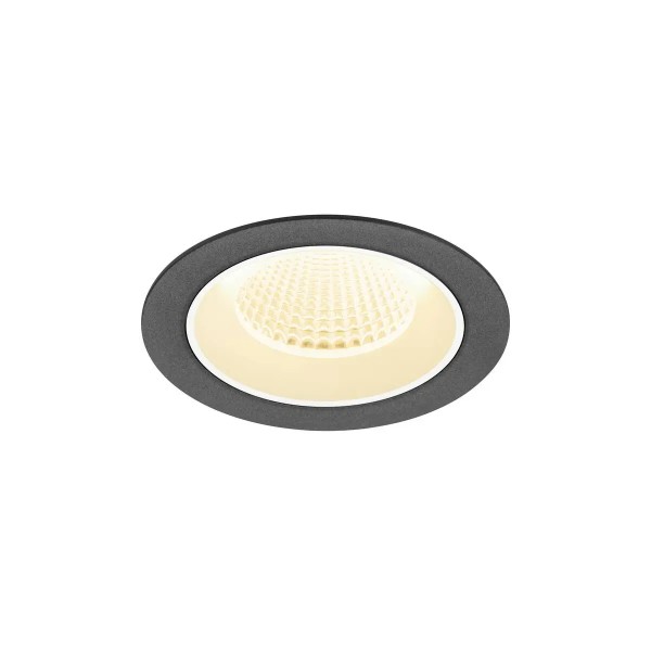 SLV 1009617 Numinos M, LED-Einbauspot, 12W, 3000K, 1800lm, 40°, in schwarz/weiß