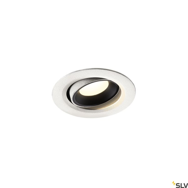 SLV 1005603 Numinos Move XS, Deckeneinbauleuchte, weiß/schwarz, LED, 7W, 4000K, 700lm, 40°