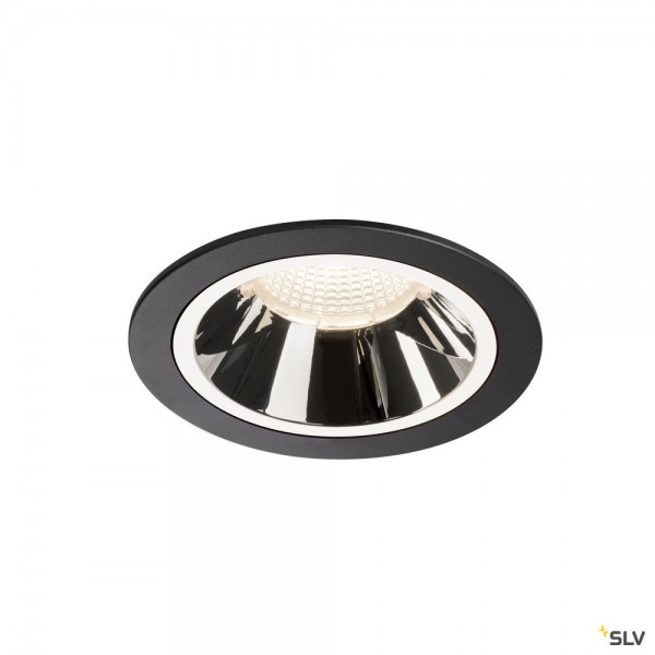 SLV 1003969 Numinos L, Deckeneinbauleuchte, schwarz/chrom, LED, 25,41W, 4000K, 2350lm, 55°