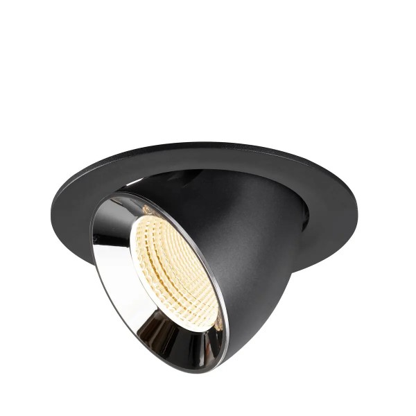 SLV 1009711 Numinos Gimble L, LED-Einbauleuchte, 17W, 2700K, 2400lm, 55°, in schwarz/chrom