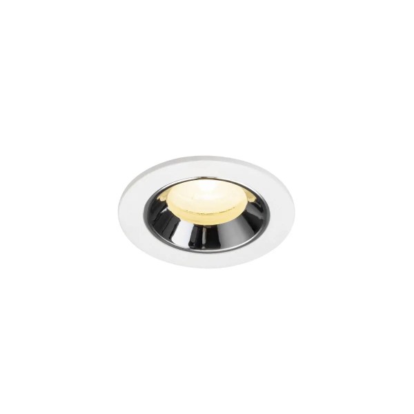 SLV 1009300 Numinos XS, LED-Einbauspot, 6.9W, 3000K, 950lm, 20°, in weiß/chrom