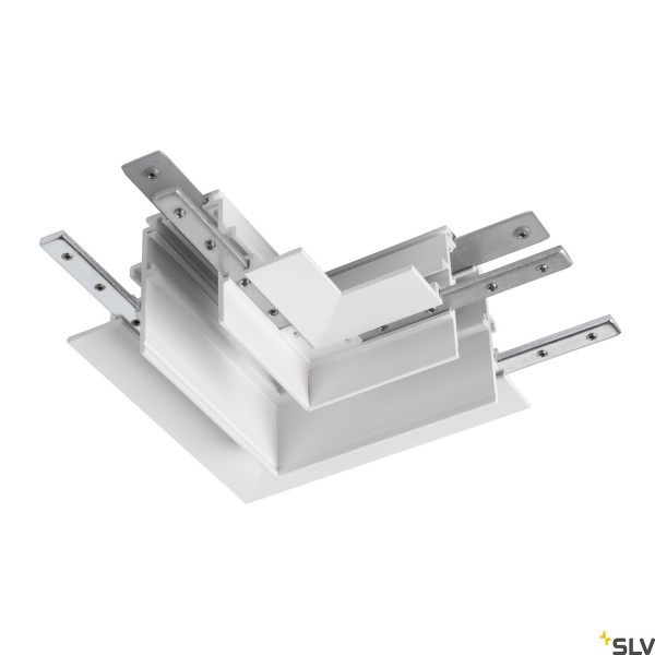 SLV 1006588 48V Track, Einbauschiene tief, L-Verbinder mechanisch, links, weiß