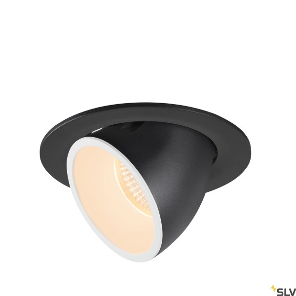 SLV 1005979 Numinos Gimble L, Deckeneinbauleuchte, schwarz/weiß, LED, 25,4W, 2700K, 2350lm, 40°