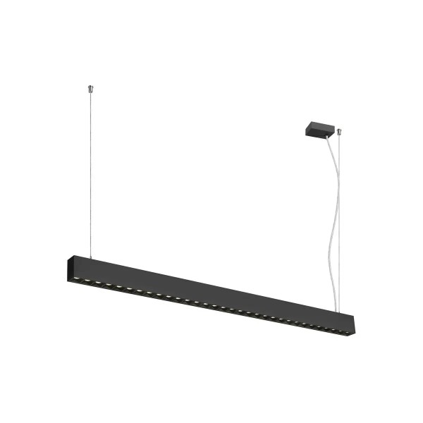 SLV 1010512 Glenos Pro, LED-Pendelleuchte Linear 128.5cm Up/Down, DALI, 60W, 4K, in schwarz