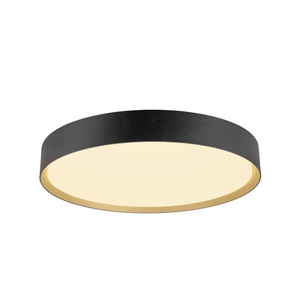 SLV 1008584 Decona 42, LED-Deckenleuchte IP44, DIM, 23W, CCT 27/3K, in schwarz/gold