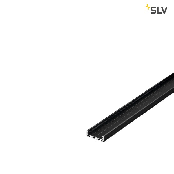 SLV 213710 Glenos 2609, Aufbauprofil, schwarz matt, B/H/L 2,6x1x200cm, LED Strips max.B.2,1cm