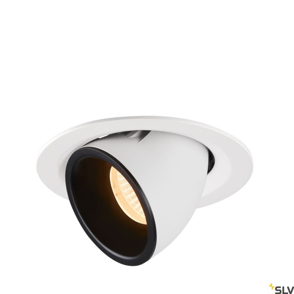 SLV 1005933 Numinos Gimble M, Deckeneinbauleuchte, weiß/schwarz, LED, 17,5W, 2700K, 1460lm, 40°