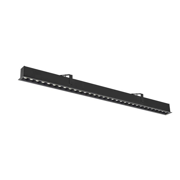 SLV 1010524 Glenos Pro, LED-Einbauleuchte Linear 131cm, DALI, 30W, 4K, UGR19, in schwarz
