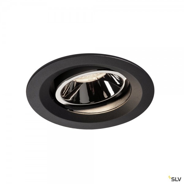 SLV 1003603 Numinos Move M, Deckeneinbauleuchte, schwarz/chrom, LED, 17,55W, 4000K, 1660lm, 20°