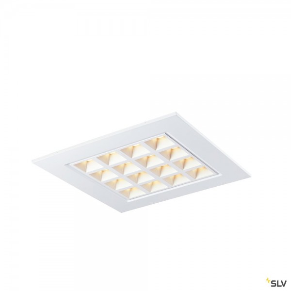 SLV 1003076 Pavano, Deckeneinbauleuchte, weiß, 59,5x59,5cm, LED, 25W, 3000K, 3300lm