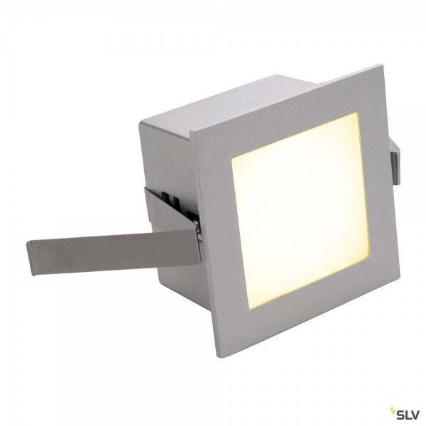 SLV 111262 Frame Basic, Wand- und Deckeneinbauleuchte, silbergrau, LED, 1W, 3000K, 40lm