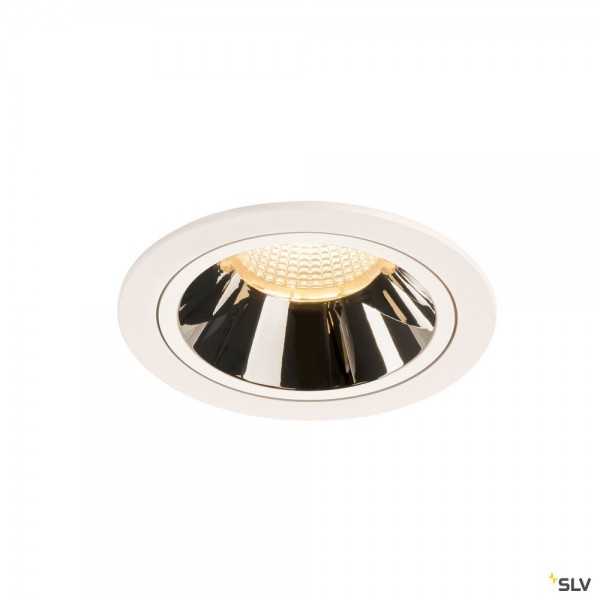 SLV 1003957 Numinos L, Deckeneinbauleuchte, weiß/chrom, LED, 25,41W, 3000K, 2200lm, 55°