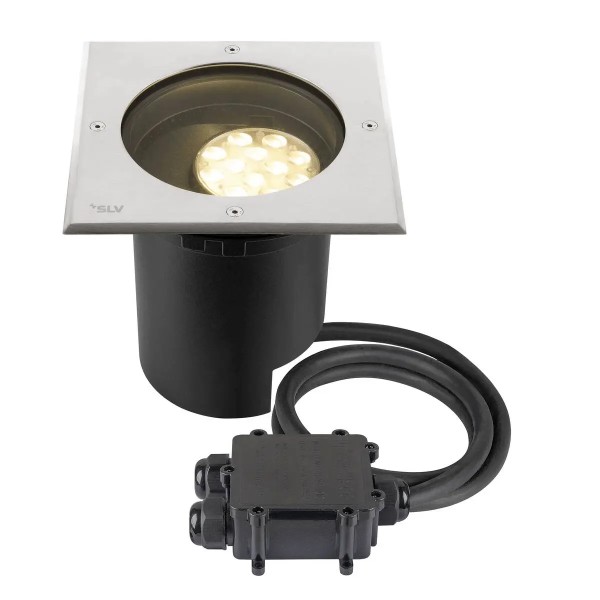 SLV 1009169 Dasar L, LED-Bodeneinbaustrahler DALI eckig schwenkbar, asym. 70°x40°, IP67, 19W, 3K